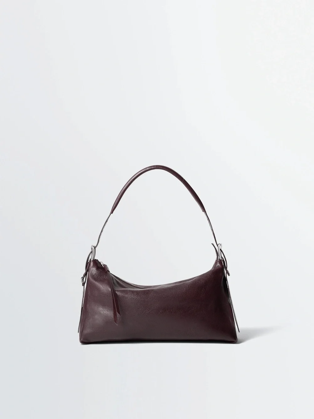 Belted Baguette Shoulder Bag